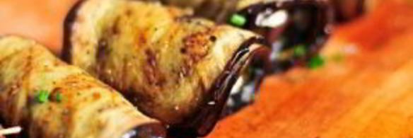 рулетики из баклажанов с орехами