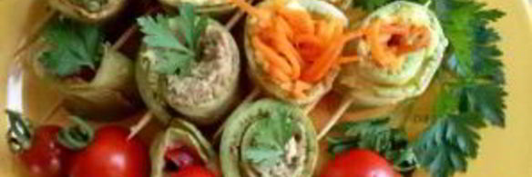 рулетики из кабачков с разными начинками