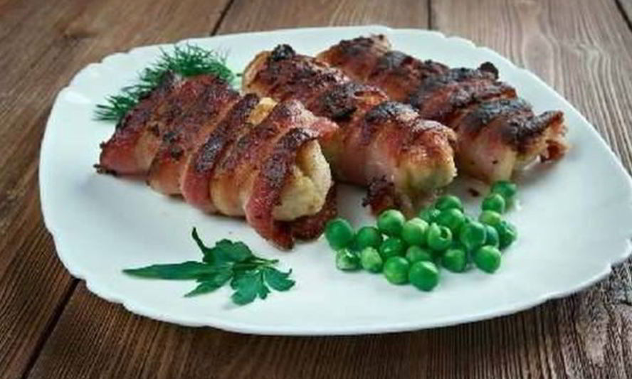 Рецепт рулетиков из телятины в оболочке из бекона