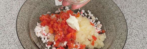 рулетики из ветчины