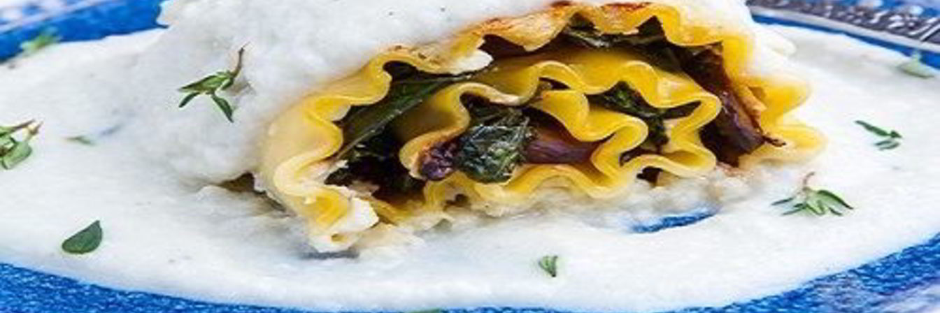 Рулетики с грибами и сыром