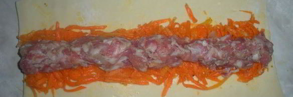 рулетики с мясом и морковкой по-корейски