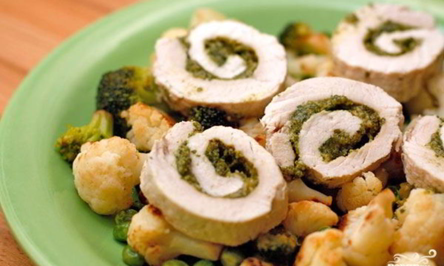 Рецепт рулетов из индейки с начинкой