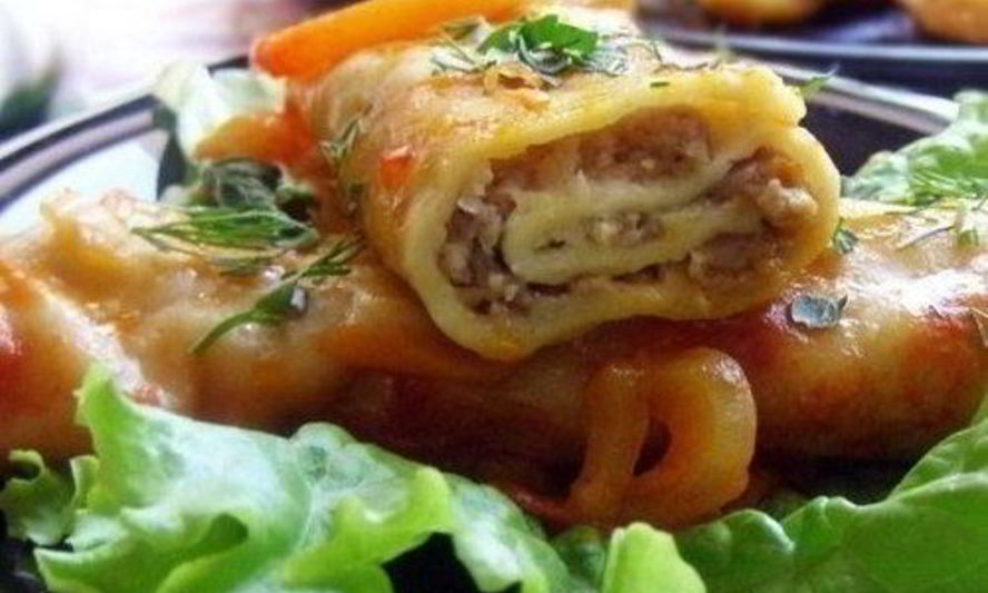 Рецепт рулетов с мясом, тушеные в соусе