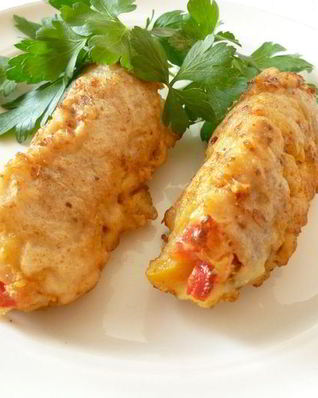 Рыбные рулетики с овощной начинкой