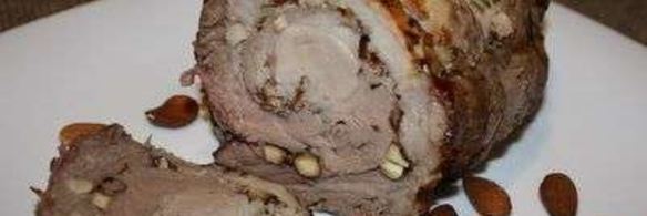 свиной рулет с миндалем