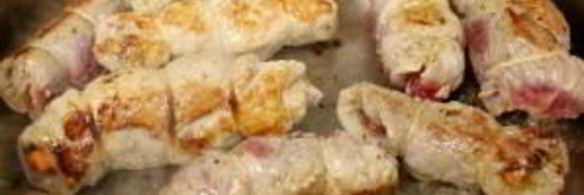 свиные рулетики с начинкой