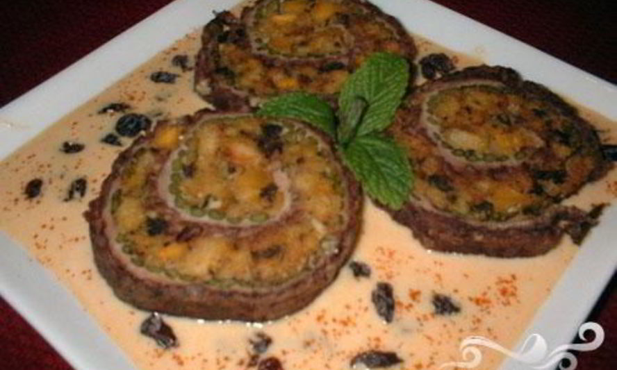 Рецепт утиных рулетов с тыквенно-грибной начинкой