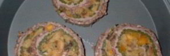 утиные рулеты с тыквенно-грибной начинкой