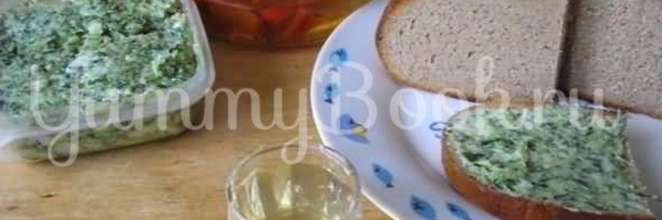 Сало с зеленью и чесноком