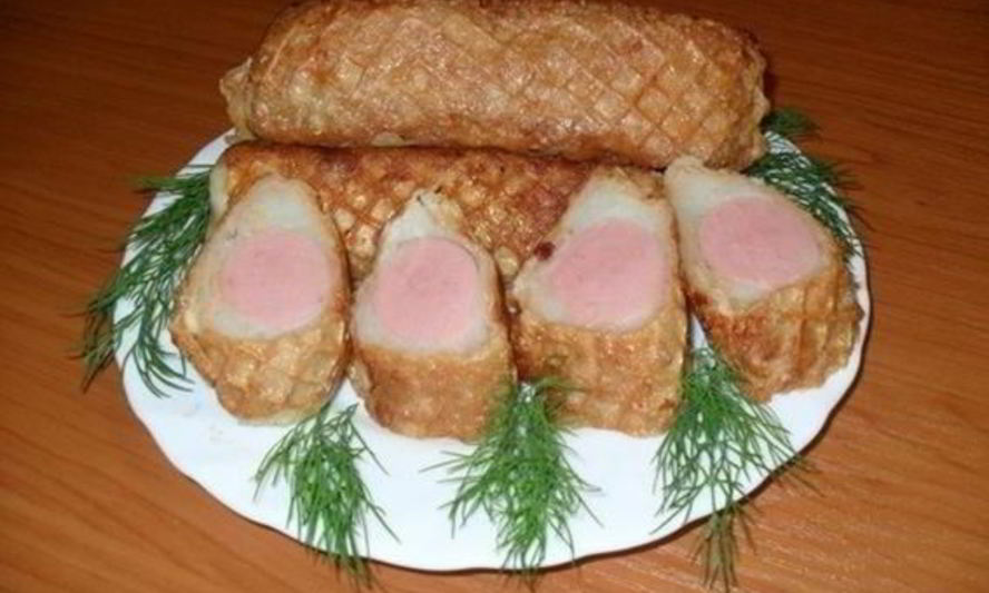 Рецепт сосисок в шубке