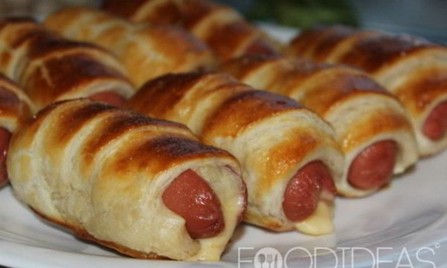 Рецепт сосисок в тесте с сыром