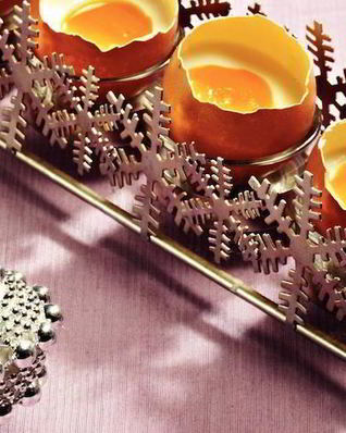 Вареные яица - кокосовая панакотта с манговым пюре