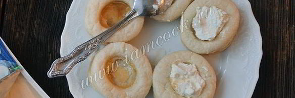 волованы с красной икрой