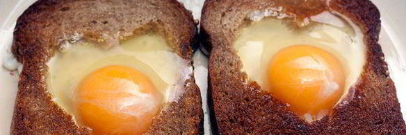 яичница в хлебе