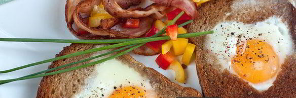 яичница в хлебе