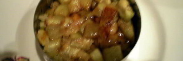 закуска из баклажан с семгой и языком