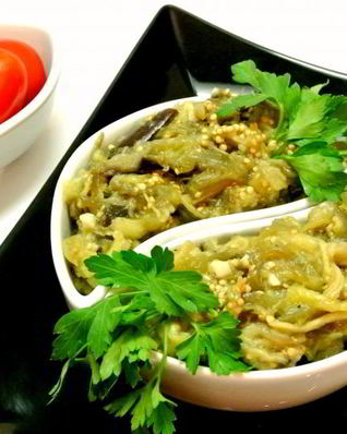 Закуска из баклажанов в микроволновке