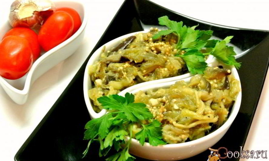 Рецепт закуски из баклажанов в микроволновке