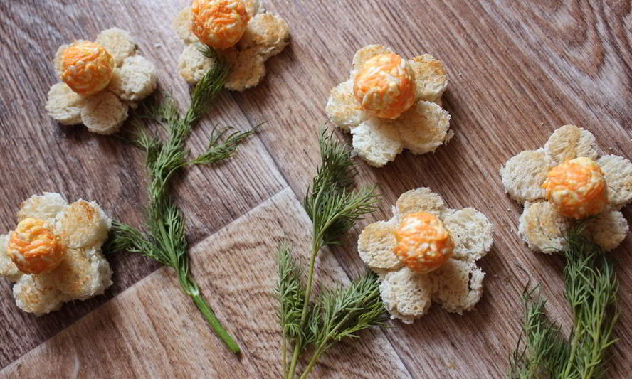 Рецепт закуски ромашка