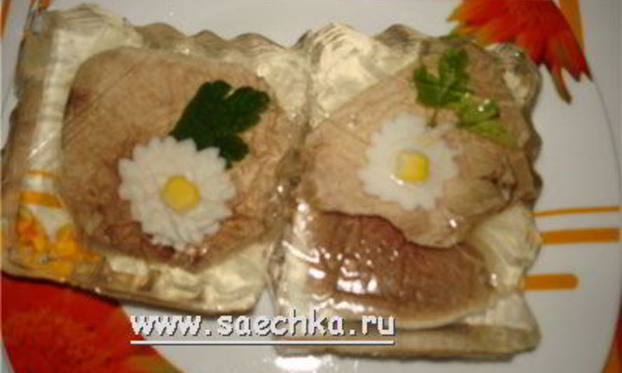 Рецепт заливного из языка