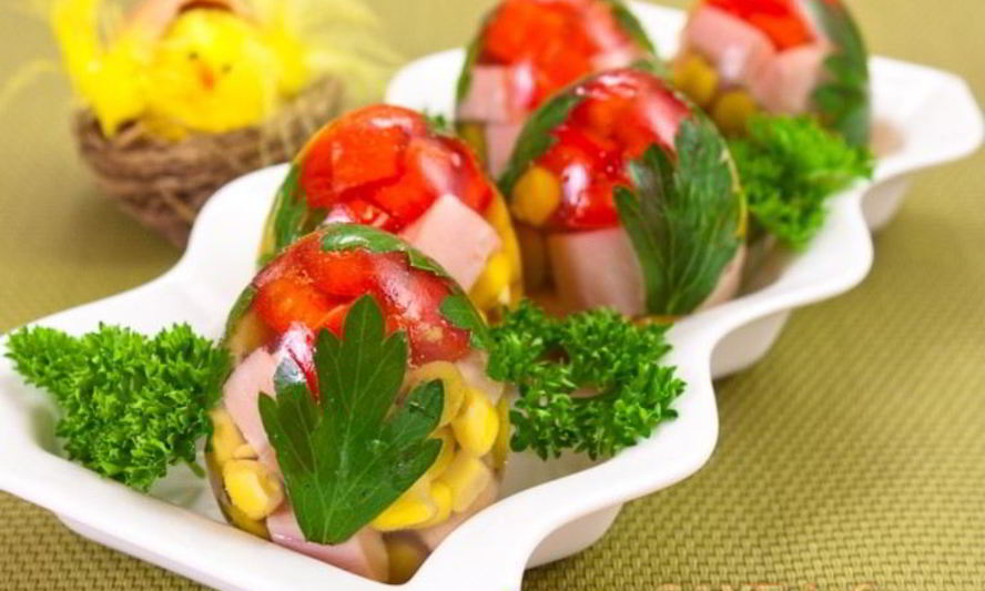 Рецепт заливных яиц