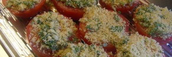 запеченные помидоры с ароматной посыпкой