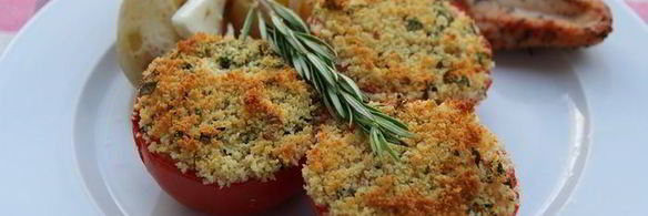 запеченные помидоры с ароматной посыпкой