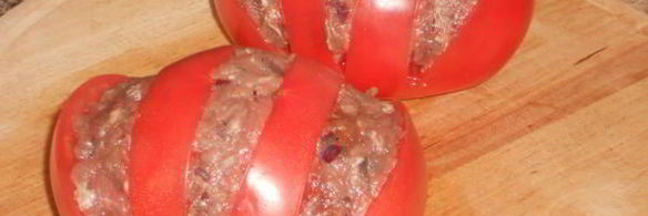 запеченные помидоры с мясом